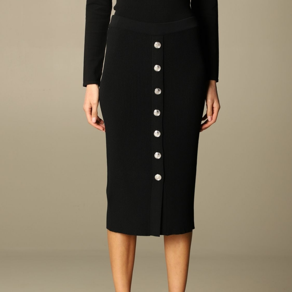 Pinko Knit Button Skirt